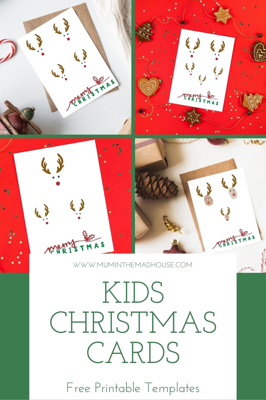 Free Printable Templates for Kids Christmas Cards - Mum In The Madhouse