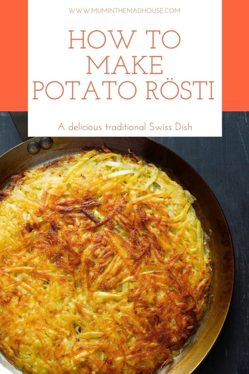 Potato Rösti in a frying pan