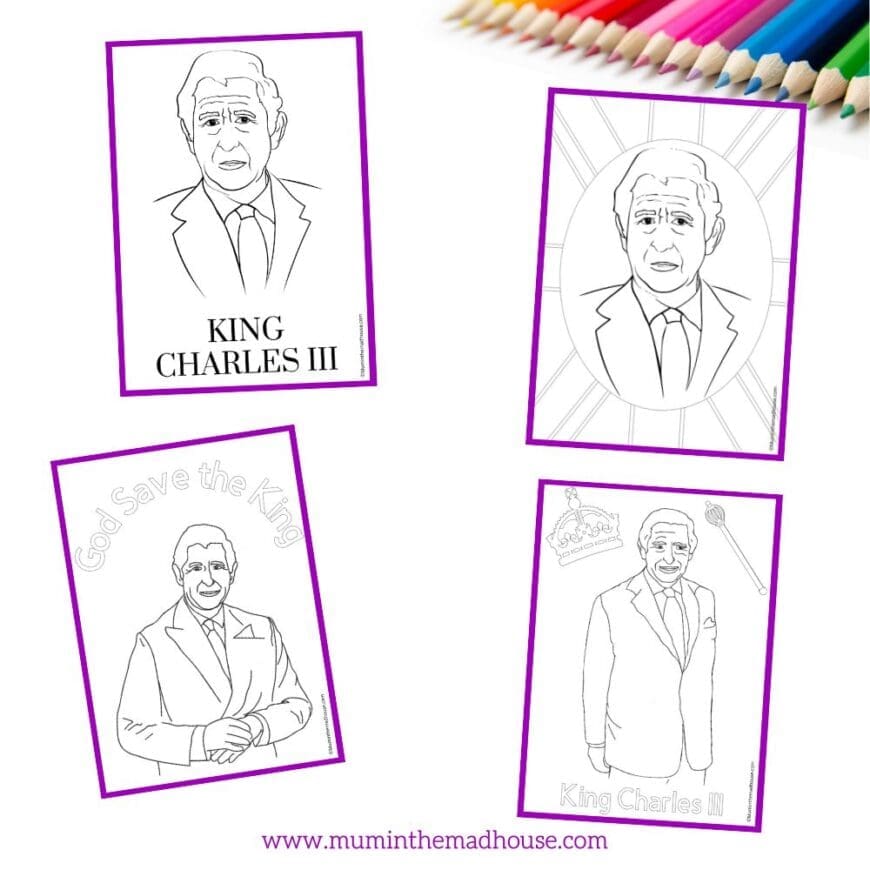 King Charles III Colouring Pages