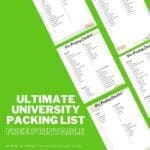 Ultimate University Packing List with Free Printable