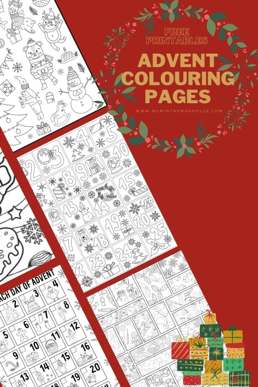 This free printable advent calendar colouring page is the perfect option for a quick and easy way kids to countdown to Christmas.