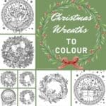 Christmas Wreath Colouring Pages
