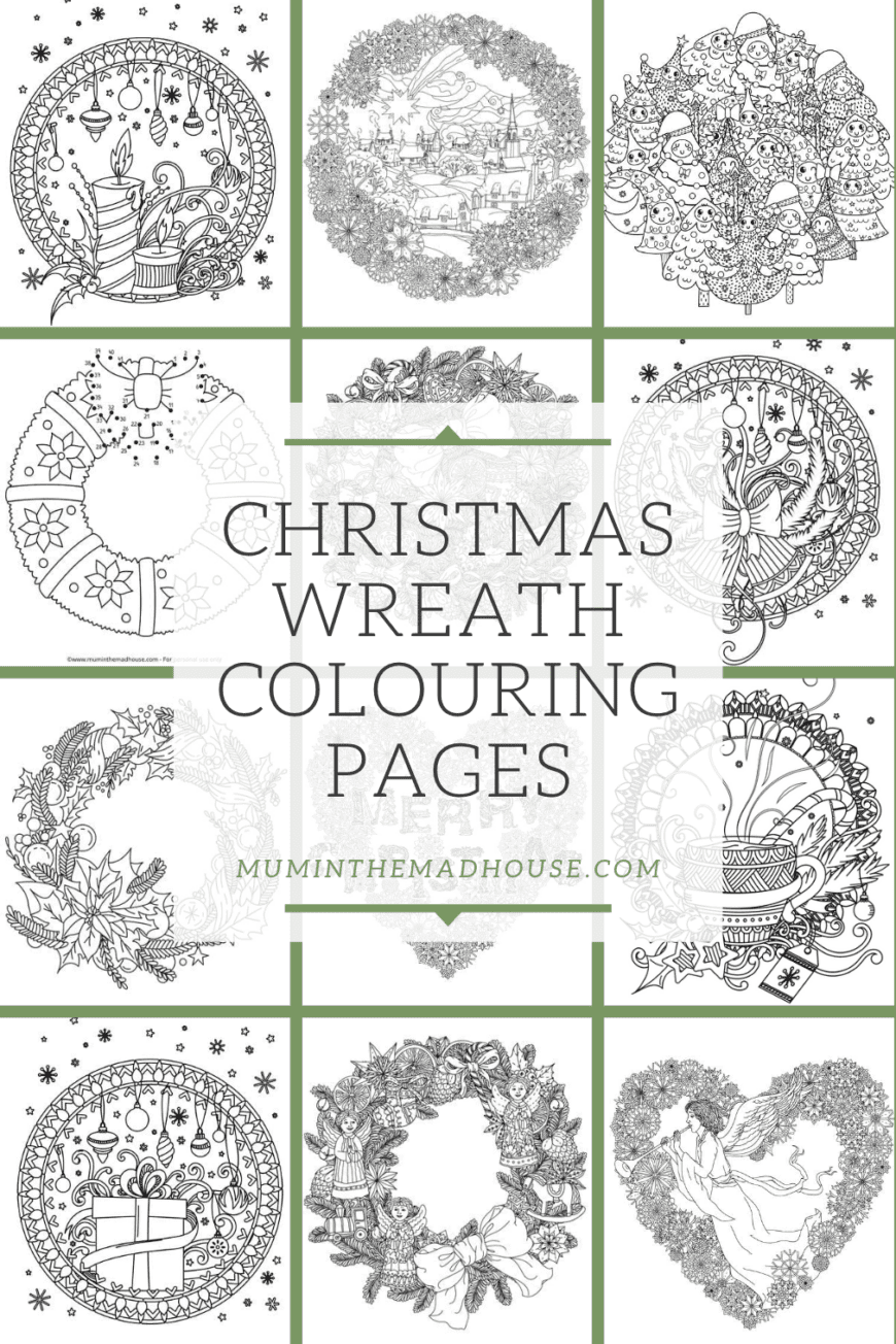 Celebrate the Festive Season with our fabulous free Christmas Wreath Colouring Pages - A fun season craft for all 