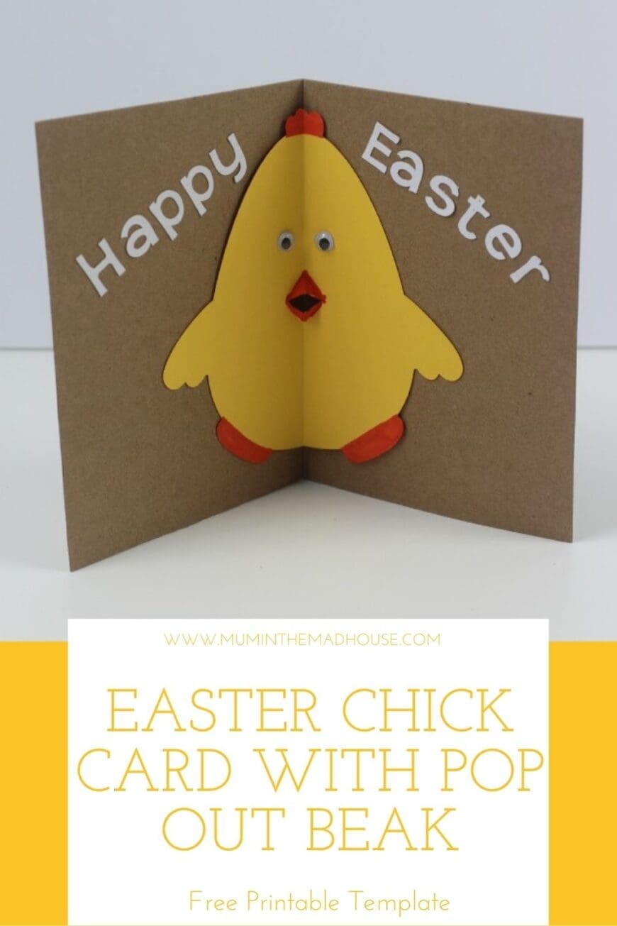 Time for some Easy Easter Cards and not just any old Easter cards… but some easy DIY Cards with pop out beaks . Adorable and easy pop up chick card for Easter. The kids will ADORE making these super quick and easy Pop Up Easter Cards. I love all the bright jolly colours that just scream spring!!