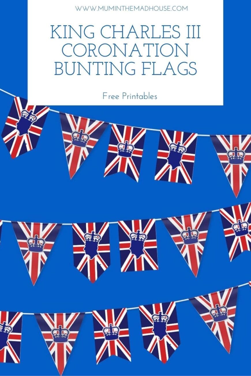 King Charles III Free Coronation Bunting Flags