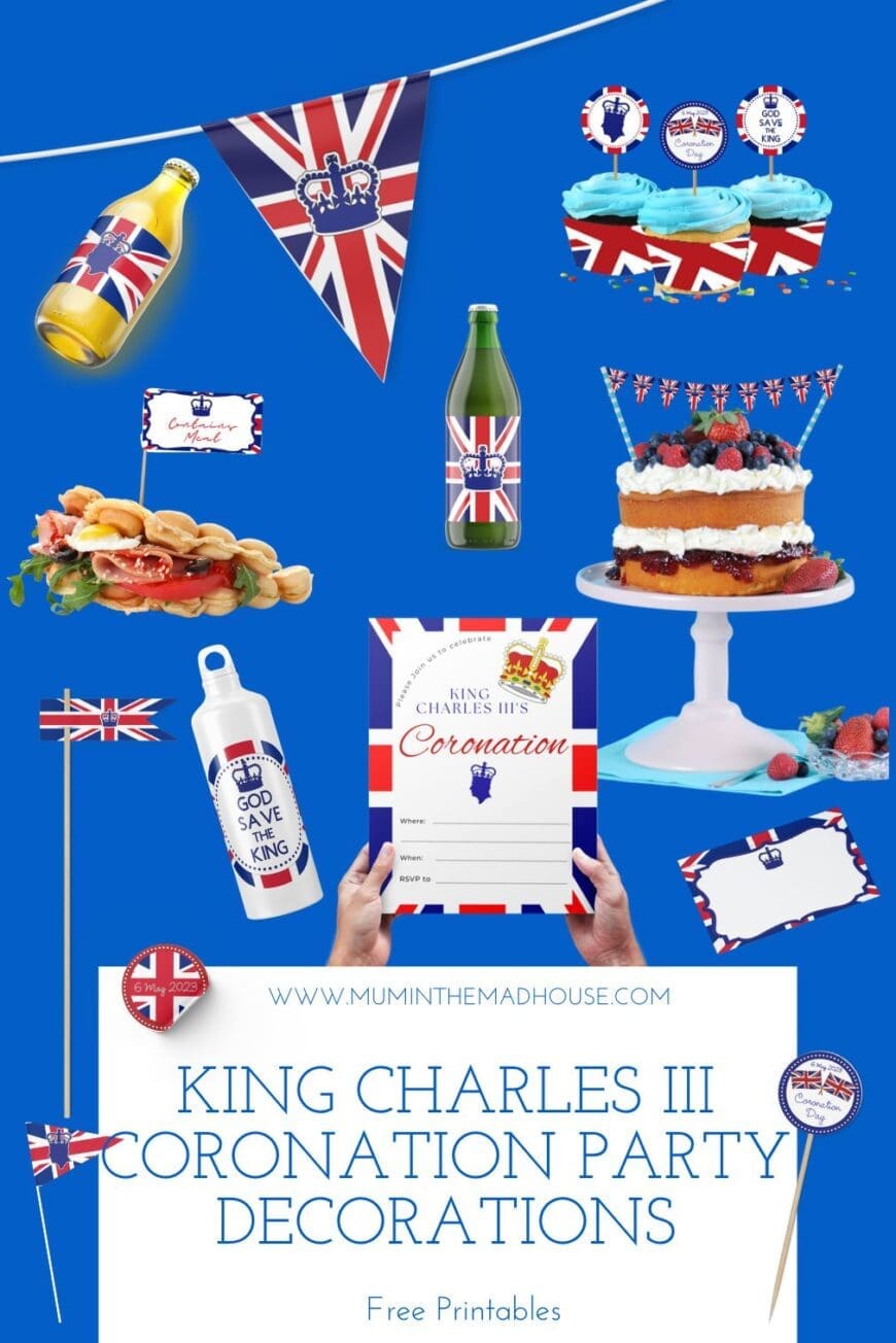 These Free King's Coronation Printable Decorations and Bunting are just what you need to celebrate the coronation of King Charles III.