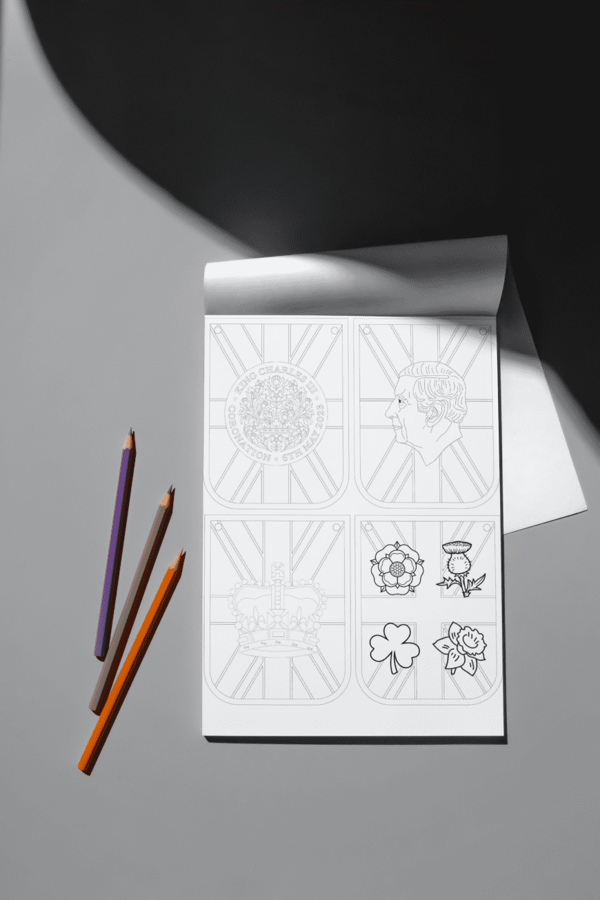 These Free King's Coronation Printable Bunting to colour in or as some may call them pennants or flags are just what you need to celebrate the coronation of King Charles III.