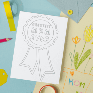 Greatest Mum Ever Rosette Mother's Day Card