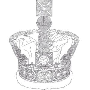 The Imperial State Crown Colouring Page
