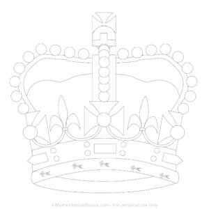 St Edward’s Crown Simple Colouring Page