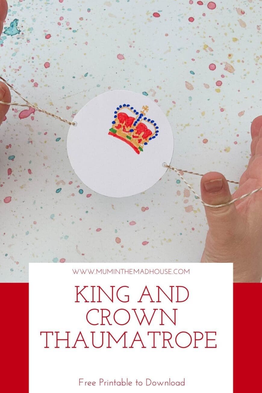 King and Crown Thaumatrope Printable