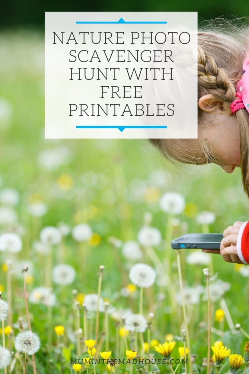 Nature Photo Scavenger Hunt with Free Printable Template