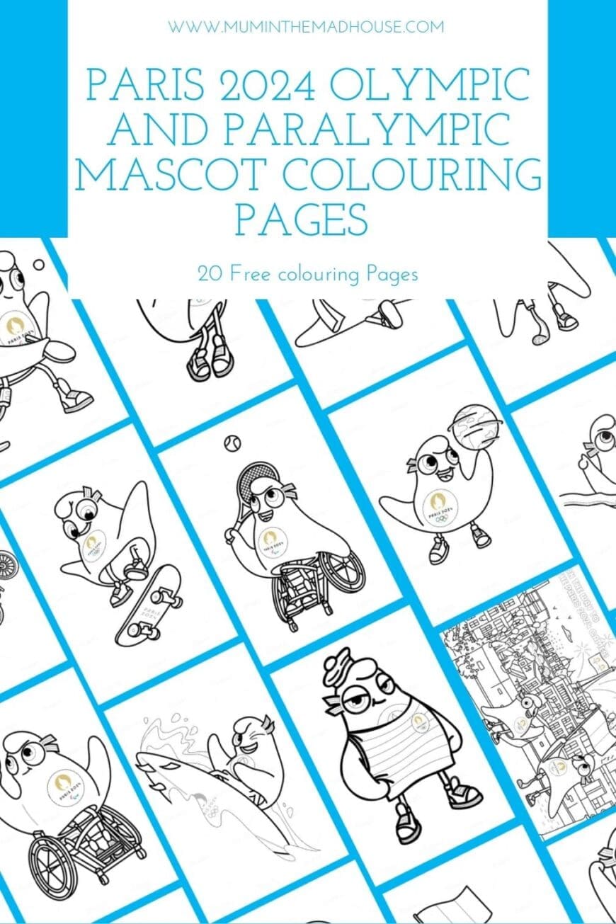 Paris 2024 Mascots Colouring Pages