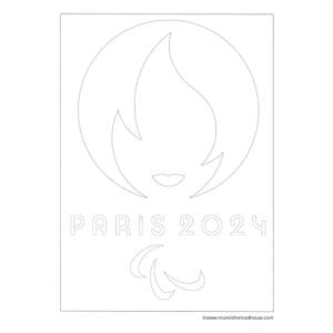Paris 2024 Paralympic Colouring Page Download