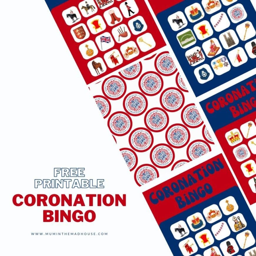 Free Coronation Bingo Printable