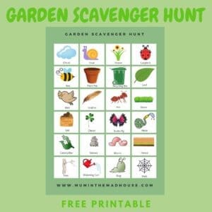 Garden Scavenger Hunt Printable