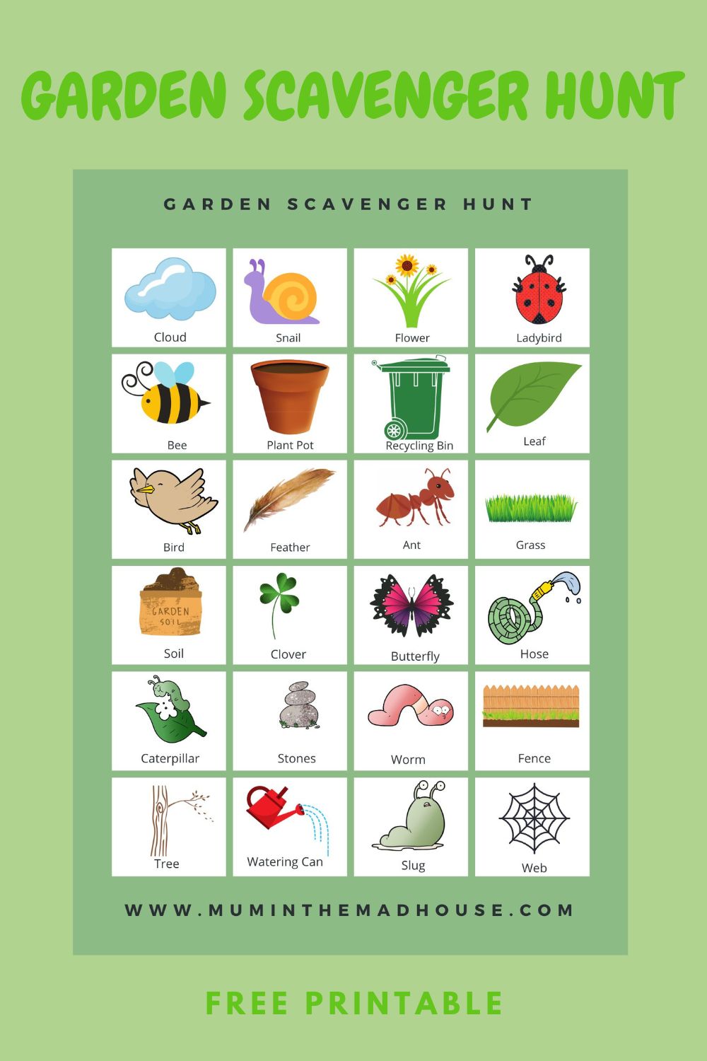 A back yard or garden scavenger hunt can be a fun way to encourage young gardeners to practice using their observation skills.