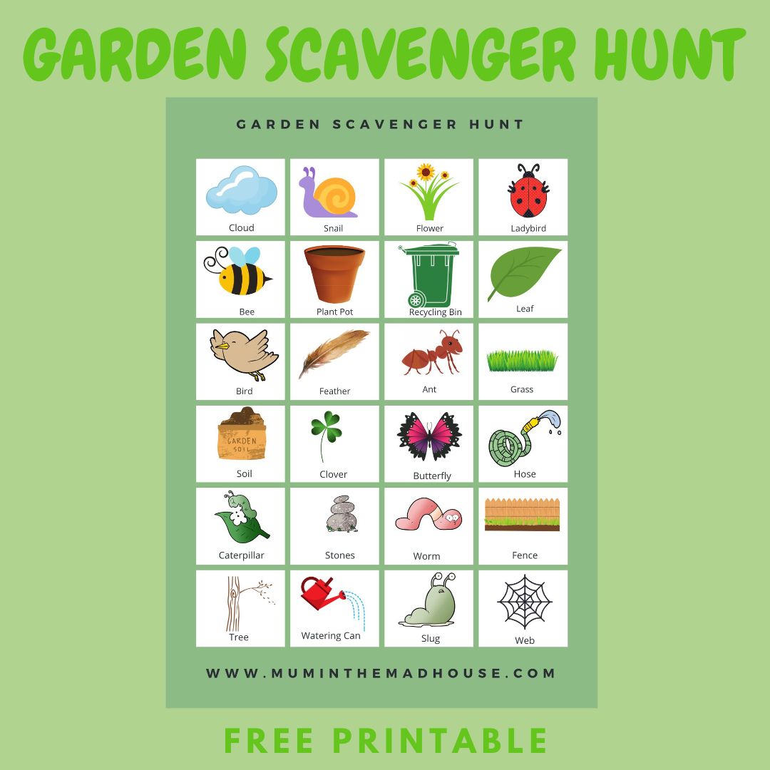 A back yard or garden scavenger hunt can be a fun way to encourage young gardeners to practice using their observation skills.