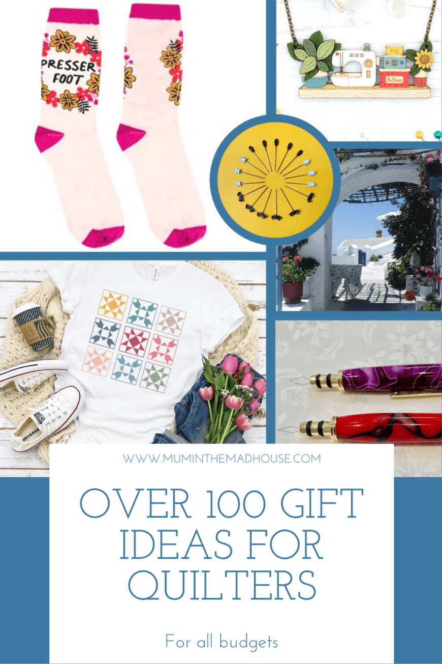A brilliant Gift Guide for Quilters with gift ideas for people who sew including notions, books, t-shirts, organizers and other unique ideas