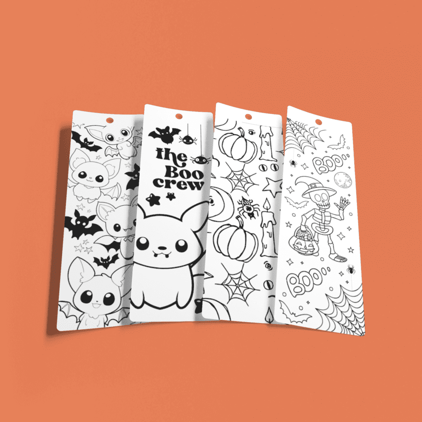 Kids Halloween Colouring Bookmarks Download