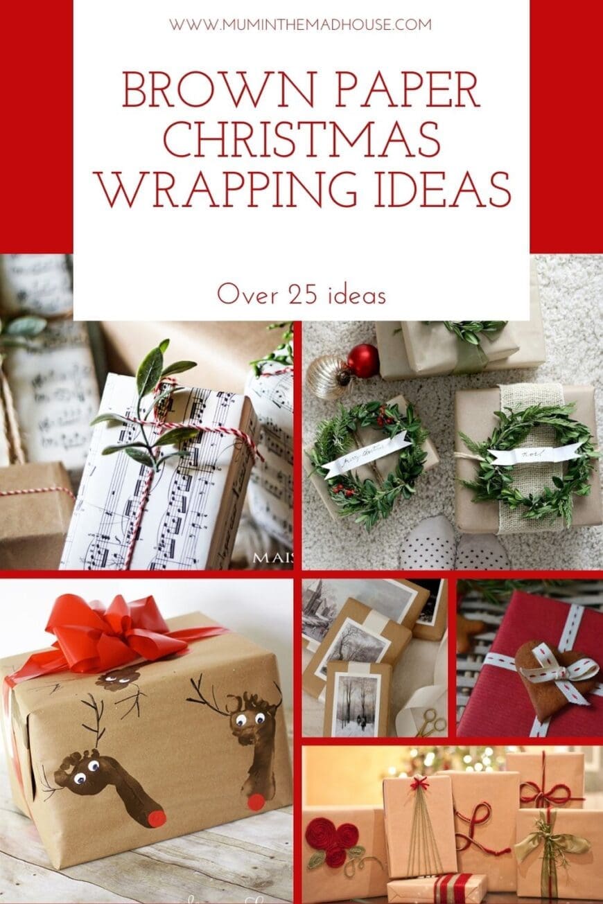 25 plus 15 Brown Paper Wrapping Ideas for Christmas