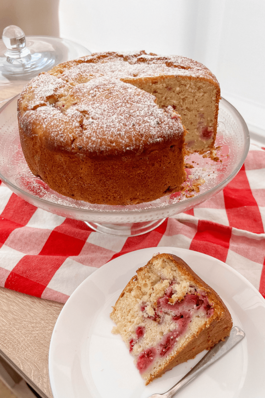 This Raspberry Cake has a surprise ingredient that makes it incredibly moist and morish