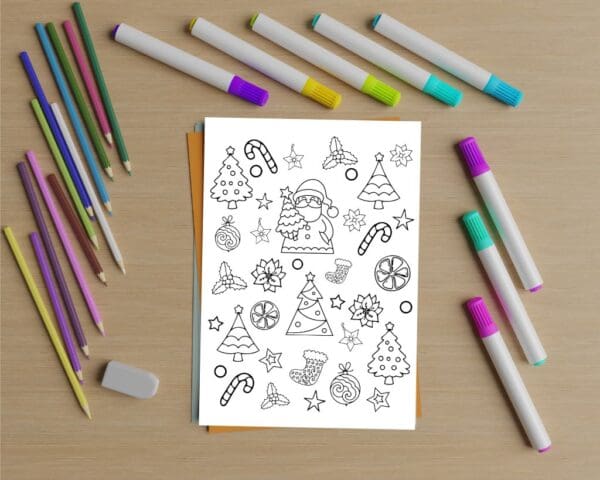 Free Printable Christmas Coloring Book for Kids | Mum In The Madhouse