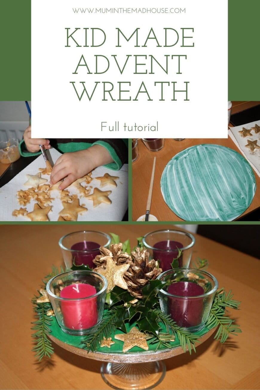 How to make a Kids Advent Crown or Wreath