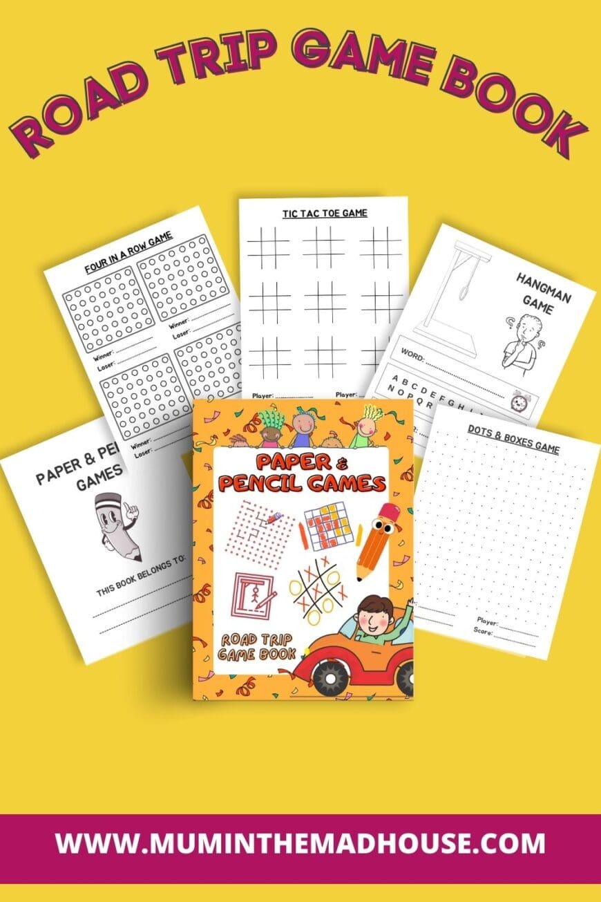 Check out our collection of printable games for your next family road trip including hangman, tic-tac-tow, four in a row and more