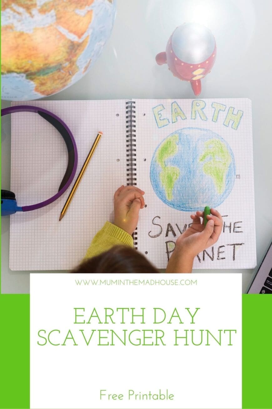 Celebrate recycling, reusing, conservation, and nature with out free printable Earth day scavenger hunt for kids. A fun and educational activity for April 22nd