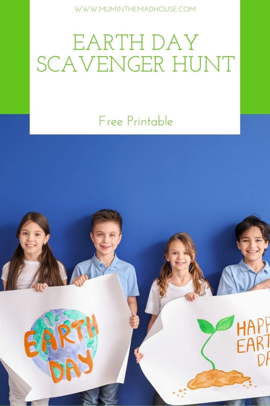 A free printable Earth Day scavenger hunt to use this April 22nd