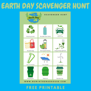 Earth Day Scavenger Hunt Printable
