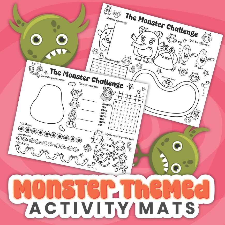 Free Printable Monster Activity Mat