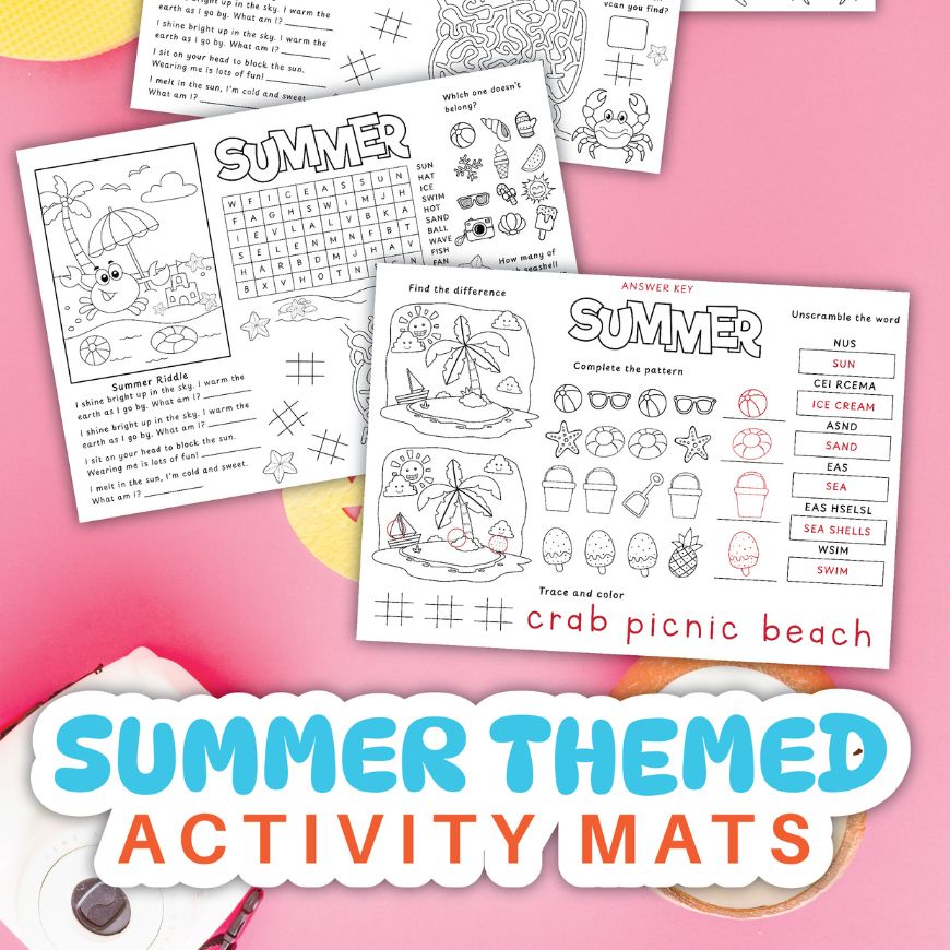 Download Your Free Summer Activity Worksheets